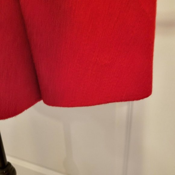 Hilary Radley Red Suri Alpaca Wool Blend Swing Coat A-Line Quiet Luxury Chic - Picture 6 of 11